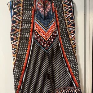 Tribal Print Sleeveless Dress